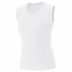 Womens M Womens Base Layer Sleeveless Shirt - White