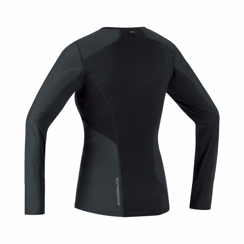 Womens M WINDSTOPPER® Base Layer Long Sleeve Shirt - Black