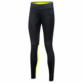 Womens R5 WINDSTOPPER® Tights - Black/Neon Yellow