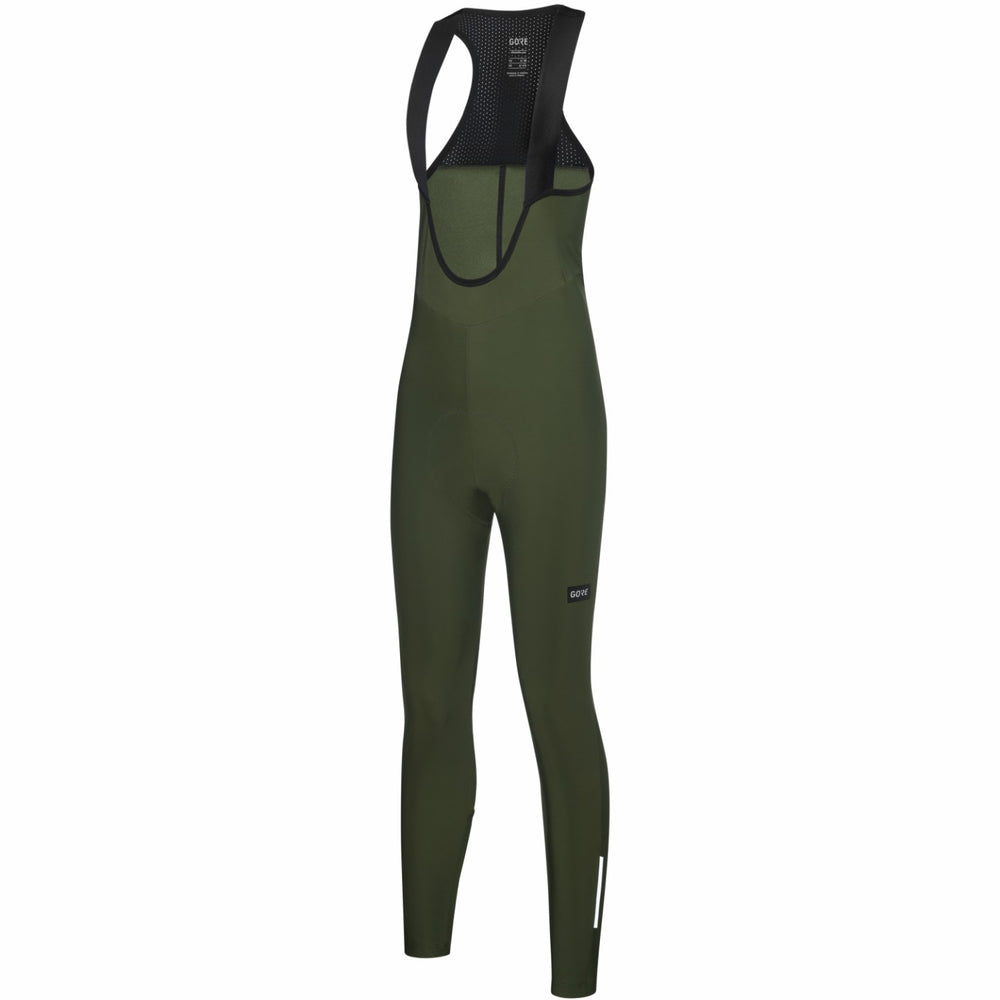 Womens Progress Thermo Bib Tights+ - Utility Green