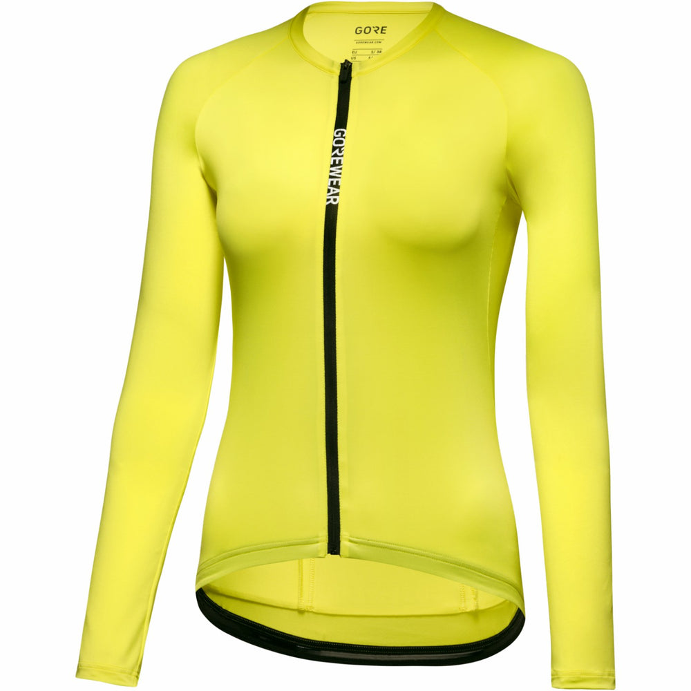 Womens SPINSHIFT Long Sleeve Jersey - Washed Neon Yellow