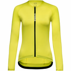 Womens SPINSHIFT Long Sleeve Jersey - Washed Neon Yellow
