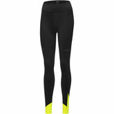 Womens CONCURVE Thermo Tights - Black/Neon Yellow