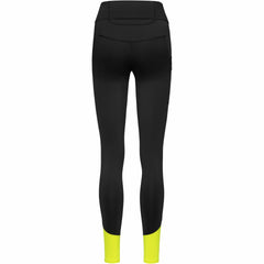 Womens CONCURVE Thermo Tights - Black/Neon Yellow