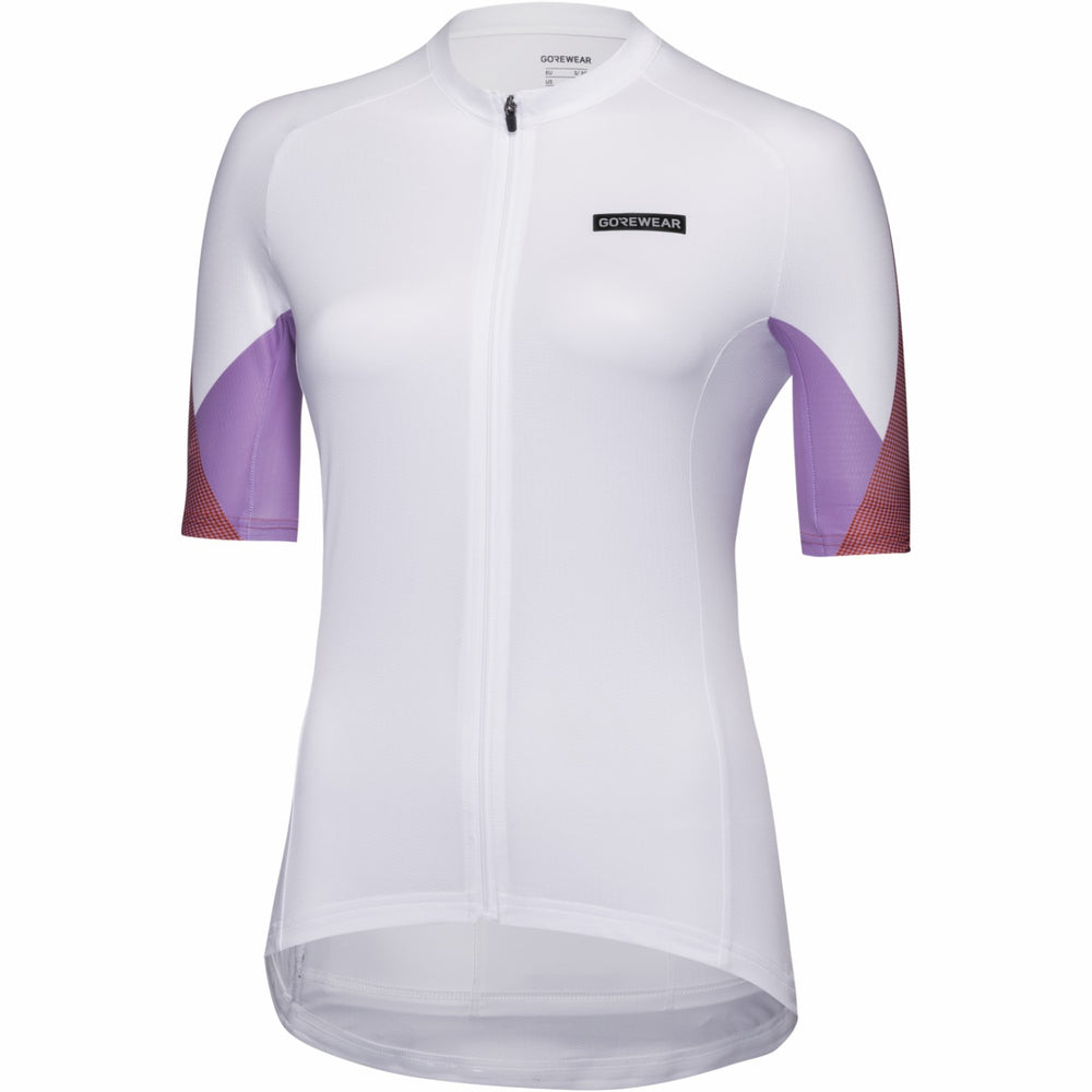 Womens Spirit Triangles Jersey - White/Lab Red