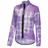 Womens SPINSHIFT Shibori Windbreaker - Scrub Purple/White