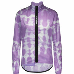 Womens SPINSHIFT Shibori Windbreaker - Scrub Purple/White