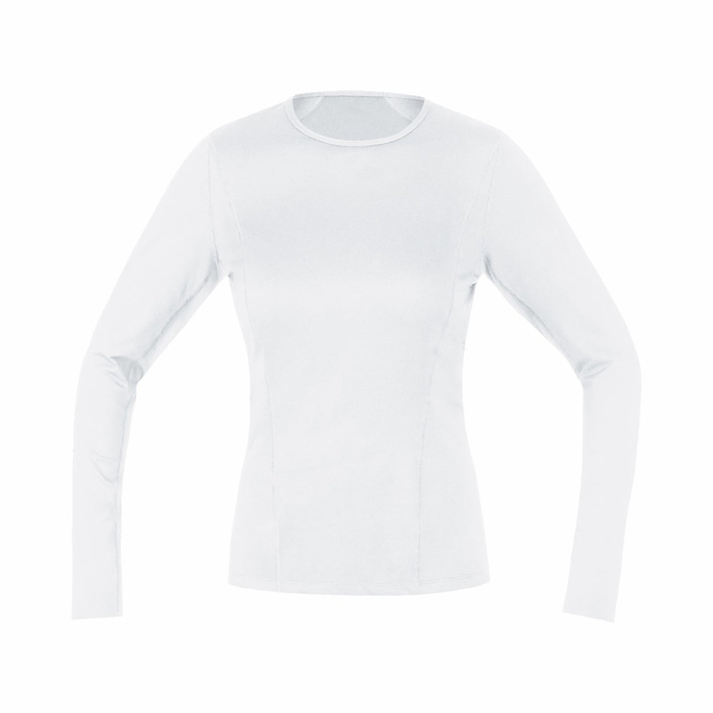 Womens M Womens Base Layer Long Sleeve Shirt - White