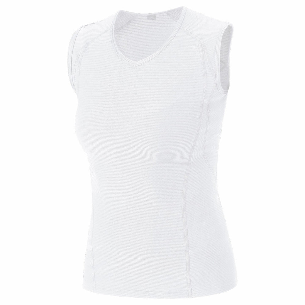 Womens M Womens Base Layer Sleeveless Shirt - White