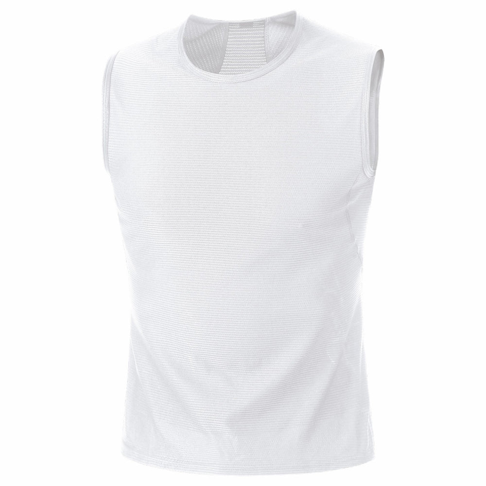 Mens M Base Layer Sleeveless Shirt - White