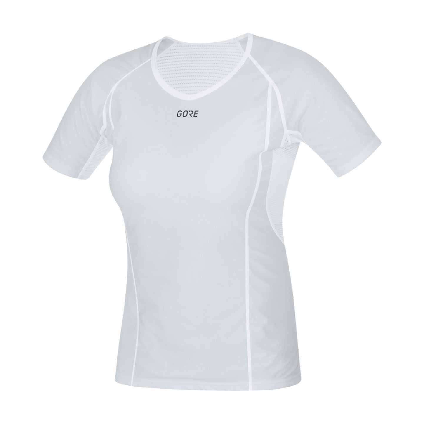Womens M Womens WINDSTOPPER® Base Layer Shirt - Light Grey/White