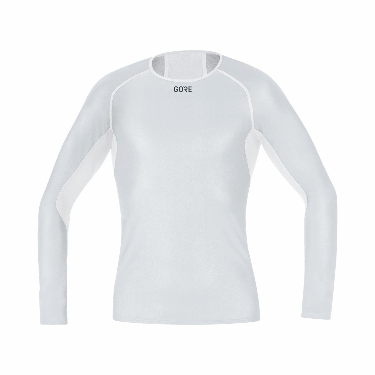 Mens M WINDSTOPPER® Base Layer Long Sleeve Shirt - Light Grey/White