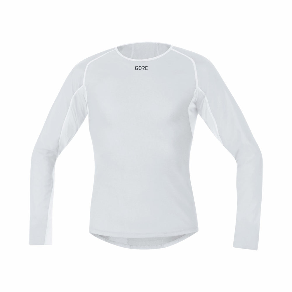 Mens M WINDSTOPPER® Base Layer Thermo Long Sleeve Shirt - Light Grey/White