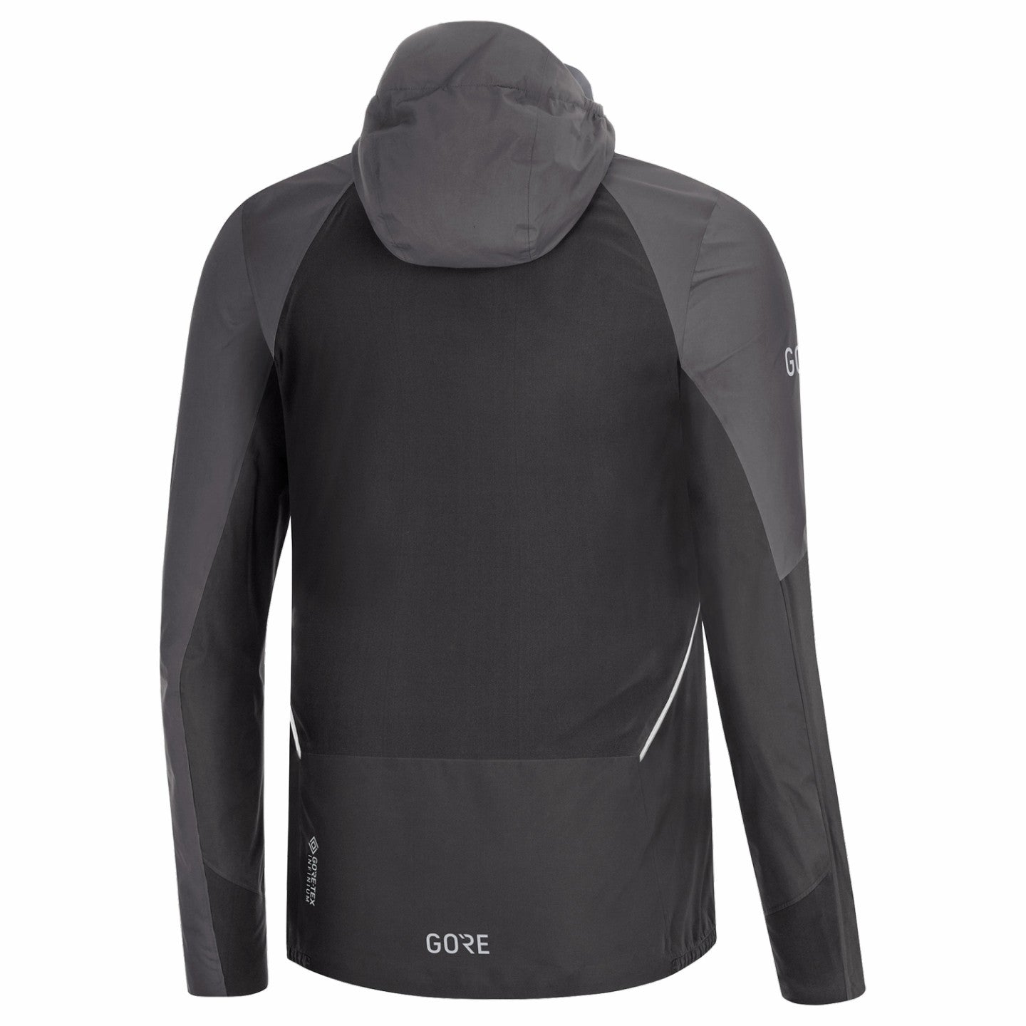 Mens R7 Partial GORE-TEX INFINIUM™ Hooded Jacket - Black/Terra Grey