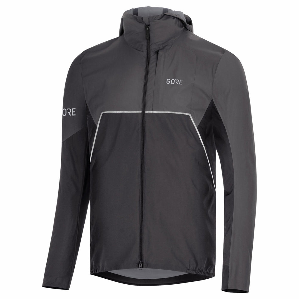 Mens R7 Partial GORE-TEX INFINIUM™ Hooded Jacket - Black/Terra Grey