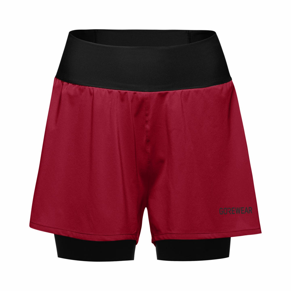 Womens CONCURVE 3” 2in1 Shorts - Utility Red/Black