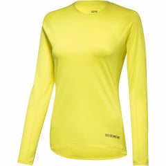 Womens Everyday Long Sleeve Shirt - Washed Neon Yellow