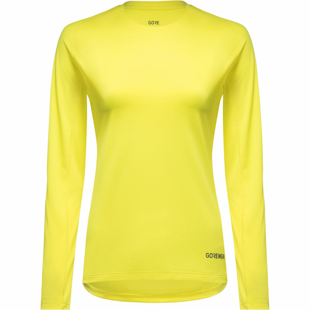 Womens Everyday Long Sleeve Shirt - Washed Neon Yellow