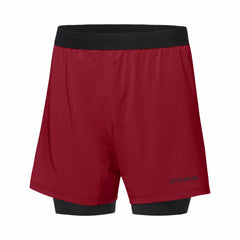 Mens CONCURVE 5” 2in1 Shorts - Utility Red/Black
