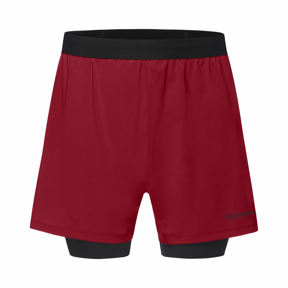 Mens CONCURVE 5” 2in1 Shorts - Utility Red/Black