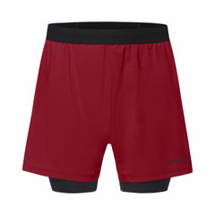 Mens CONCURVE 5” 2in1 Shorts - Utility Red/Black