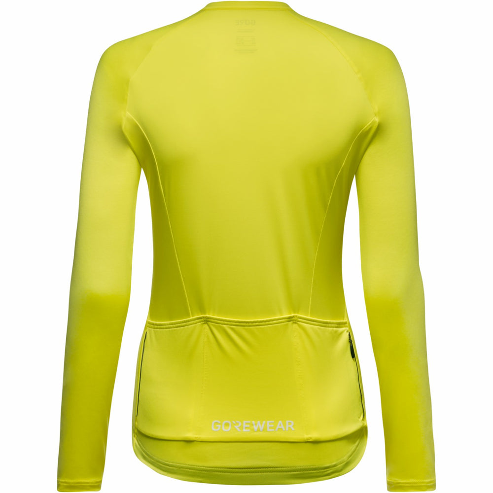 Womens SPINSHIFT Long Sleeve Jersey - Washed Neon Yellow