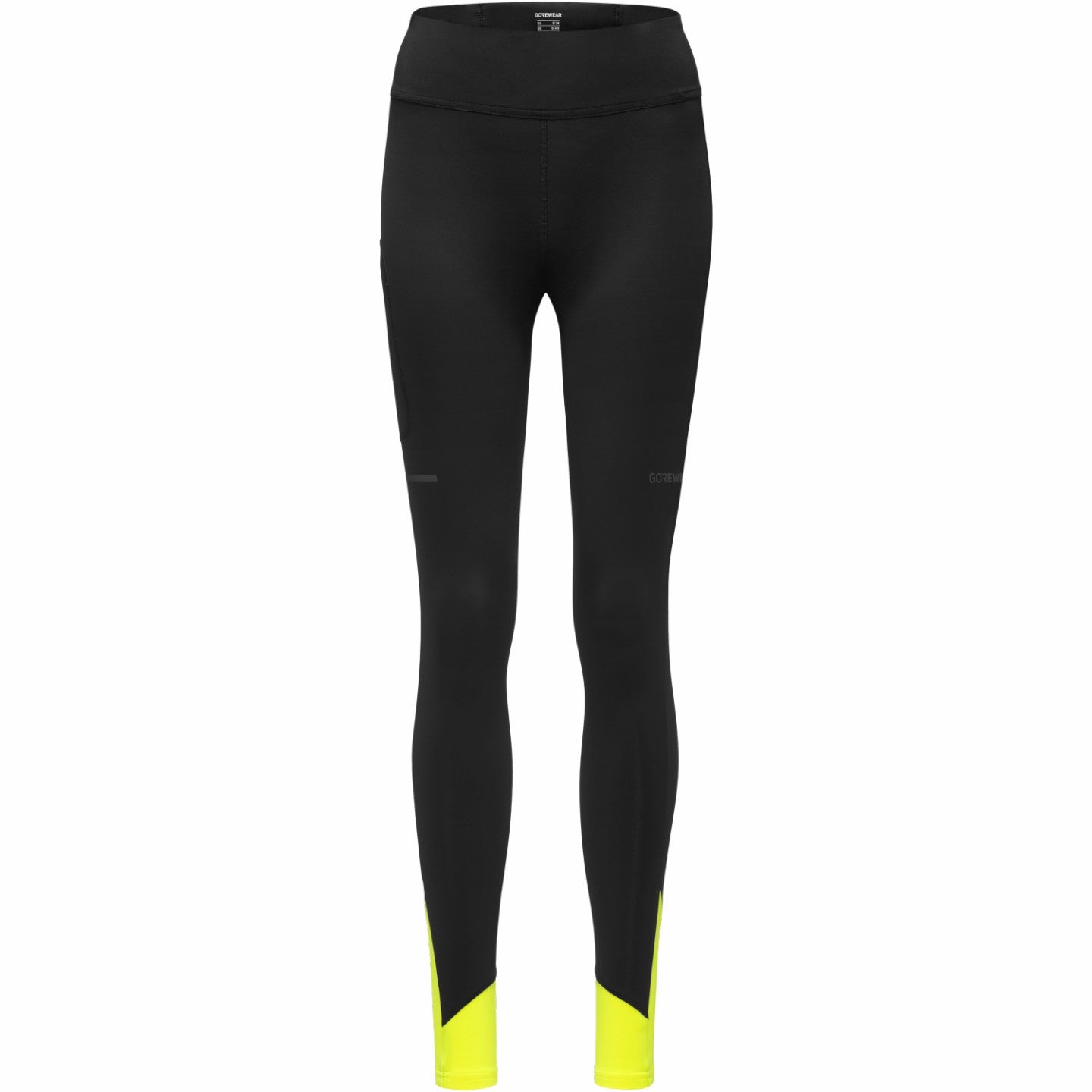 Womens CONCURVE Thermo Tights - Black/Neon Yellow