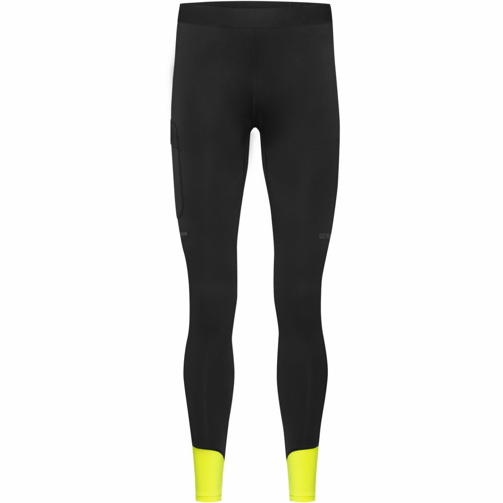 Mens CONCURVE Thermo Tights - Black/Neon Yellow