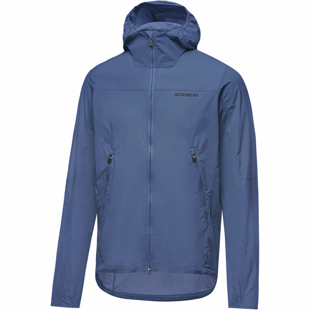 Mens FERNFLOW Hooded Windbreaker - Cargo Blue