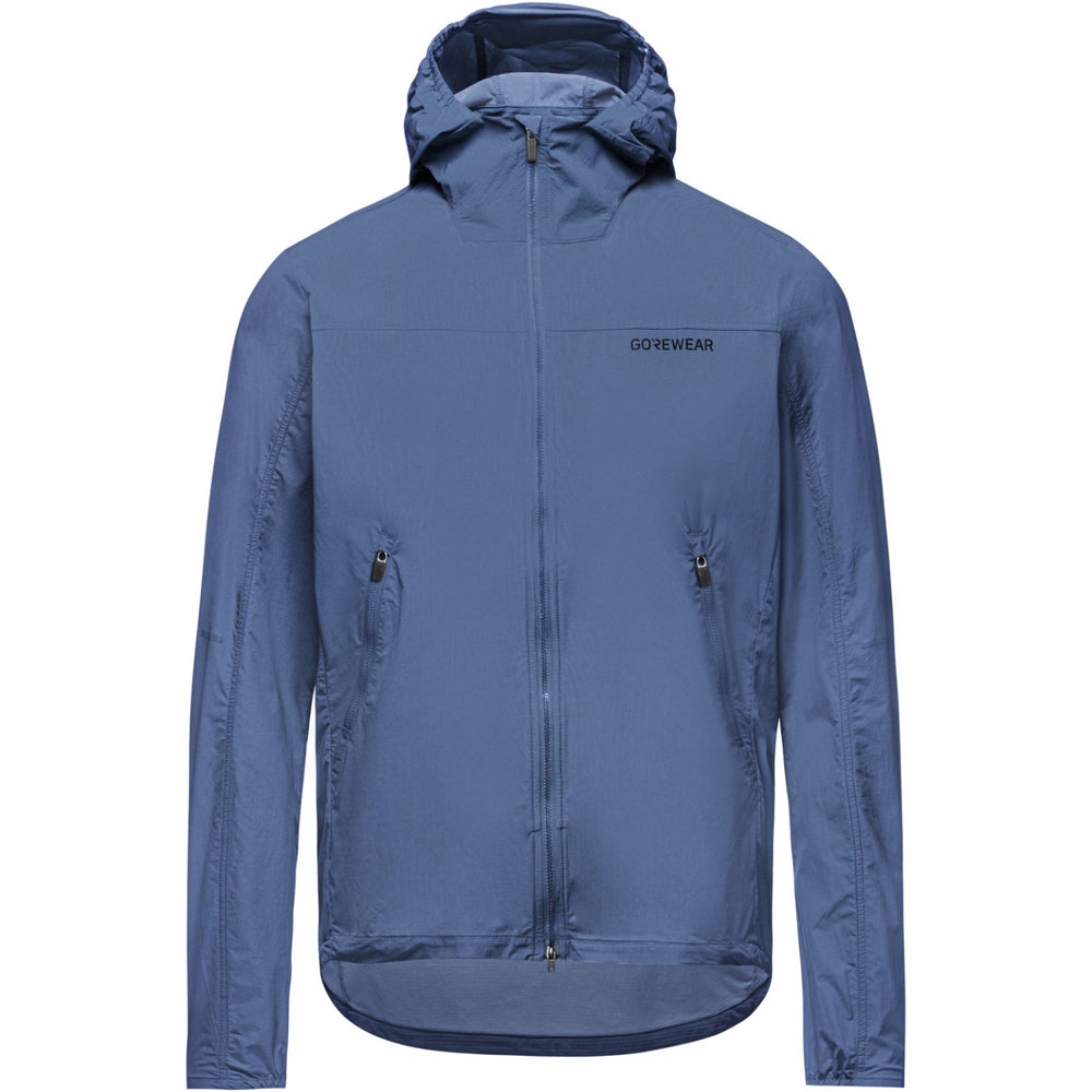 Mens FERNFLOW Hooded Windbreaker - Cargo Blue