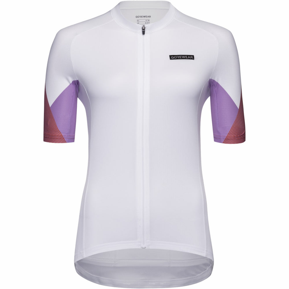 Womens Spirit Triangles Jersey - White/Lab Red