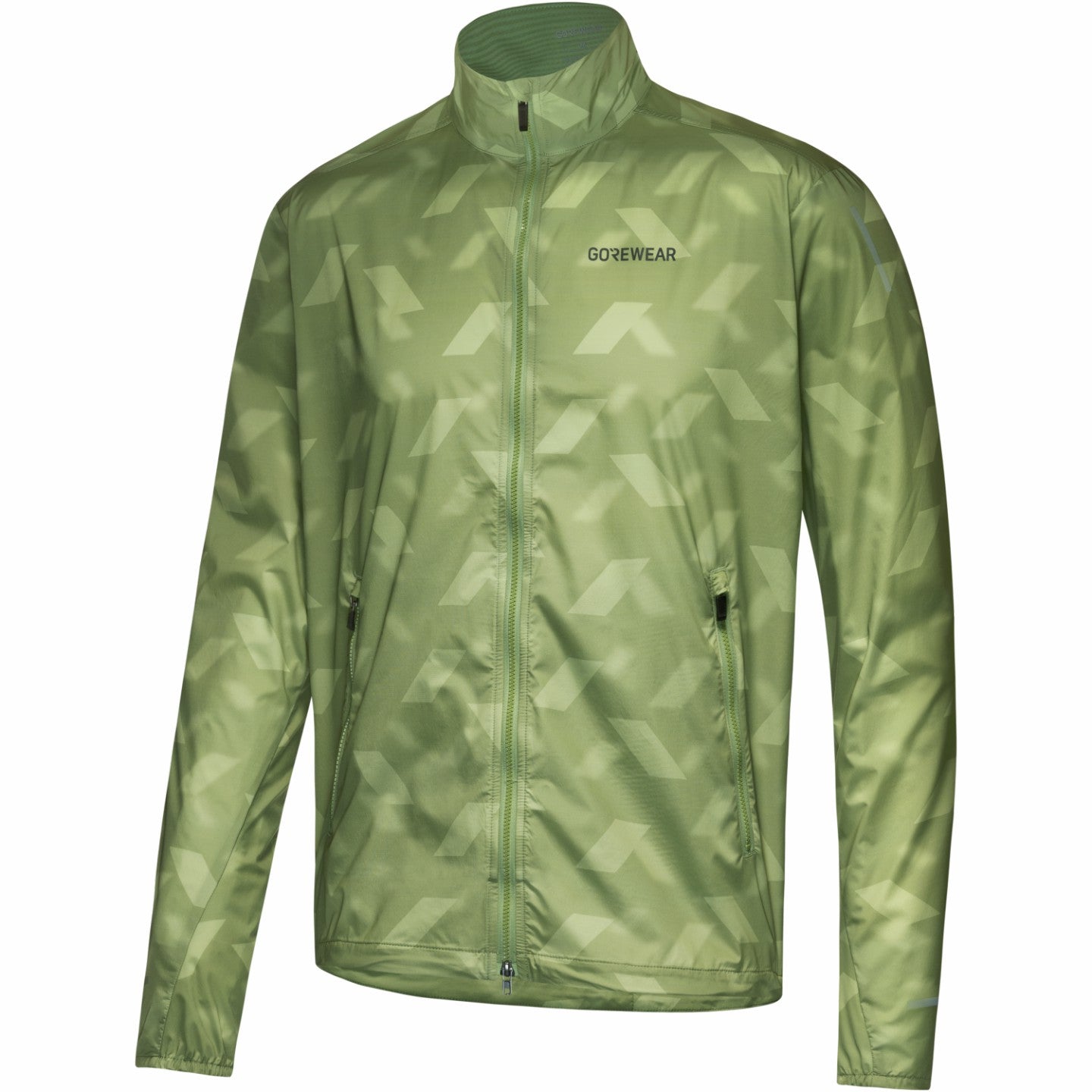 Mens CONCURVE 3D Graphic Windbreaker - Engine Green