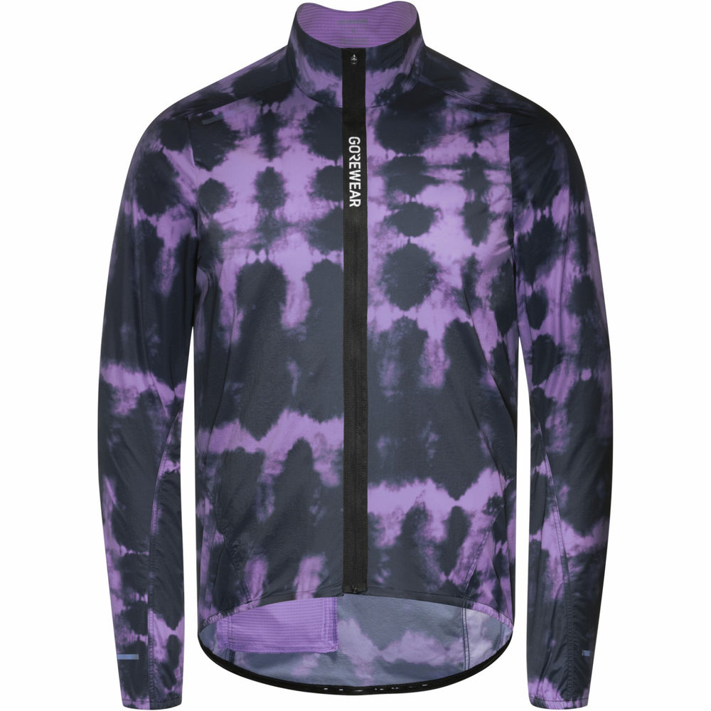 Mens SPINSHIFT Shibori Windbreaker - Orbit Blue/Scrub Purple