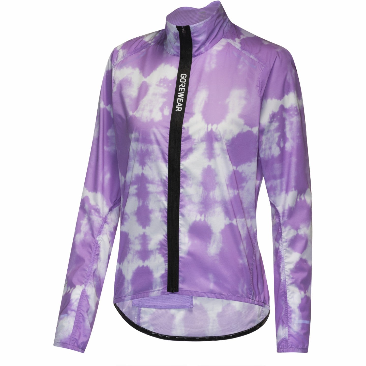 Womens SPINSHIFT Shibori Windbreaker - Scrub Purple/White