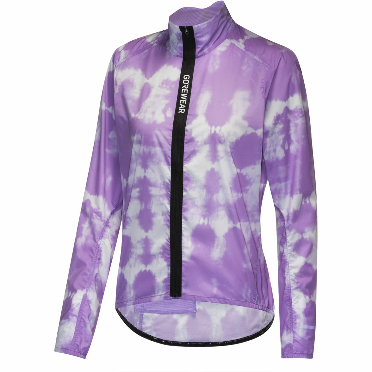Womens SPINSHIFT Shibori Windbreaker - Scrub Purple/White